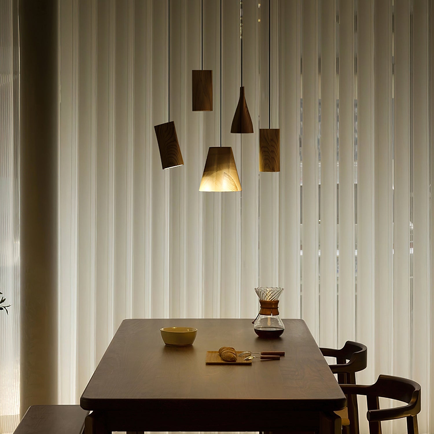 Dellse Wooden Pendant Light