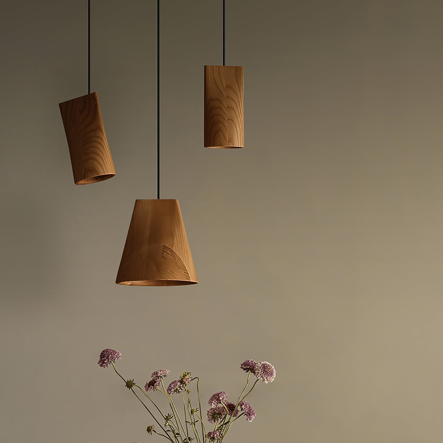 Dellse Wooden Pendant Light