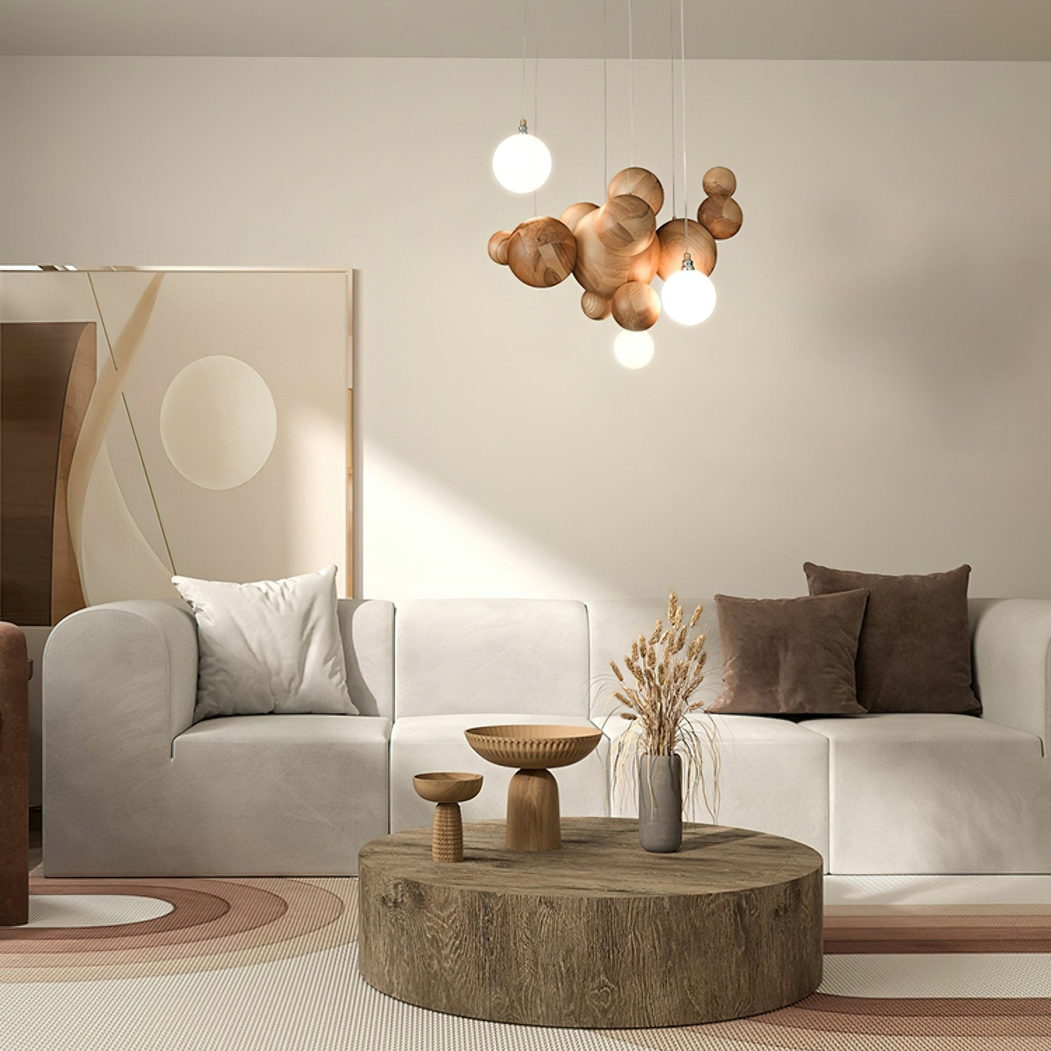 Beo Wooden Balls Pendant Light