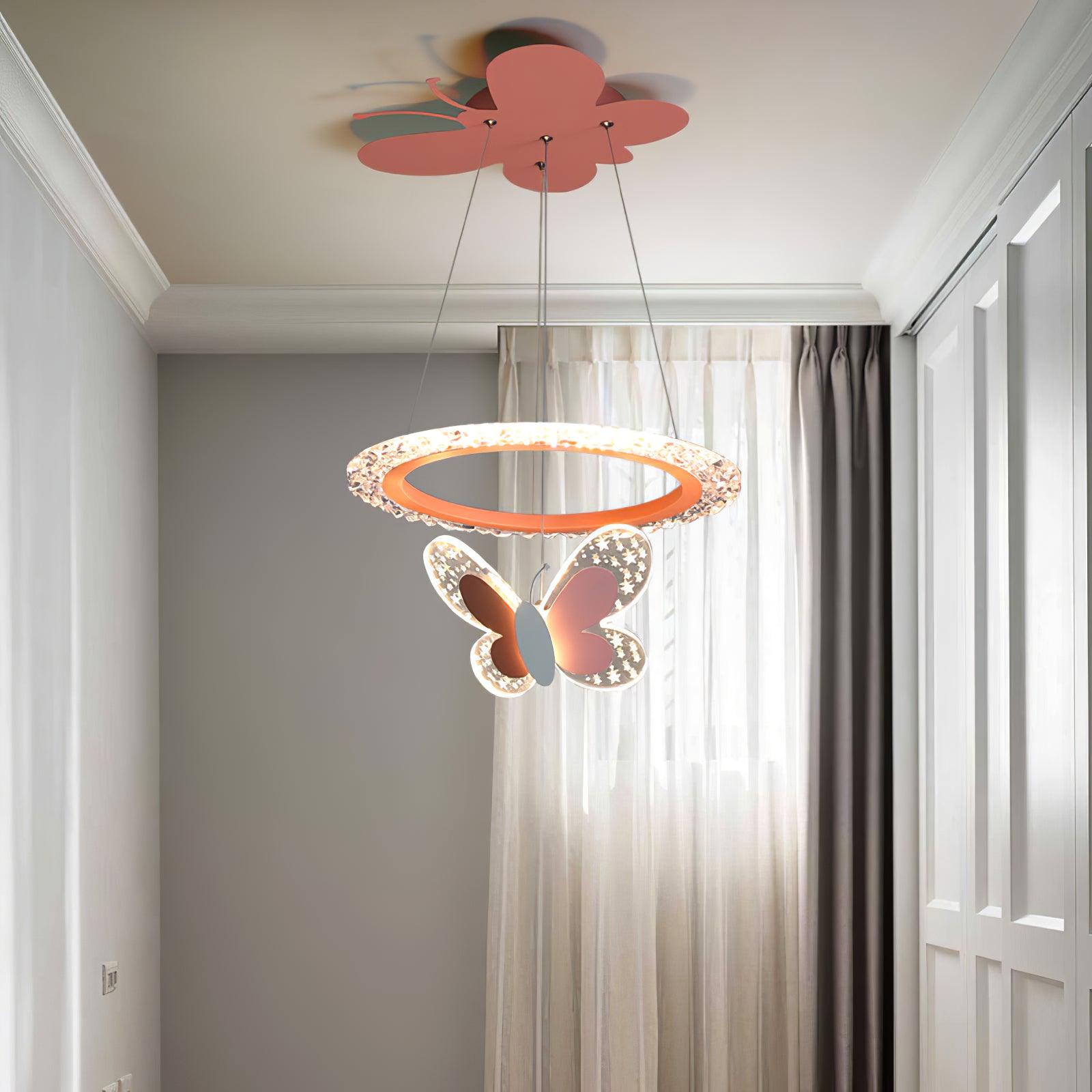 Colorful Butterfly Nursery Pendant Light