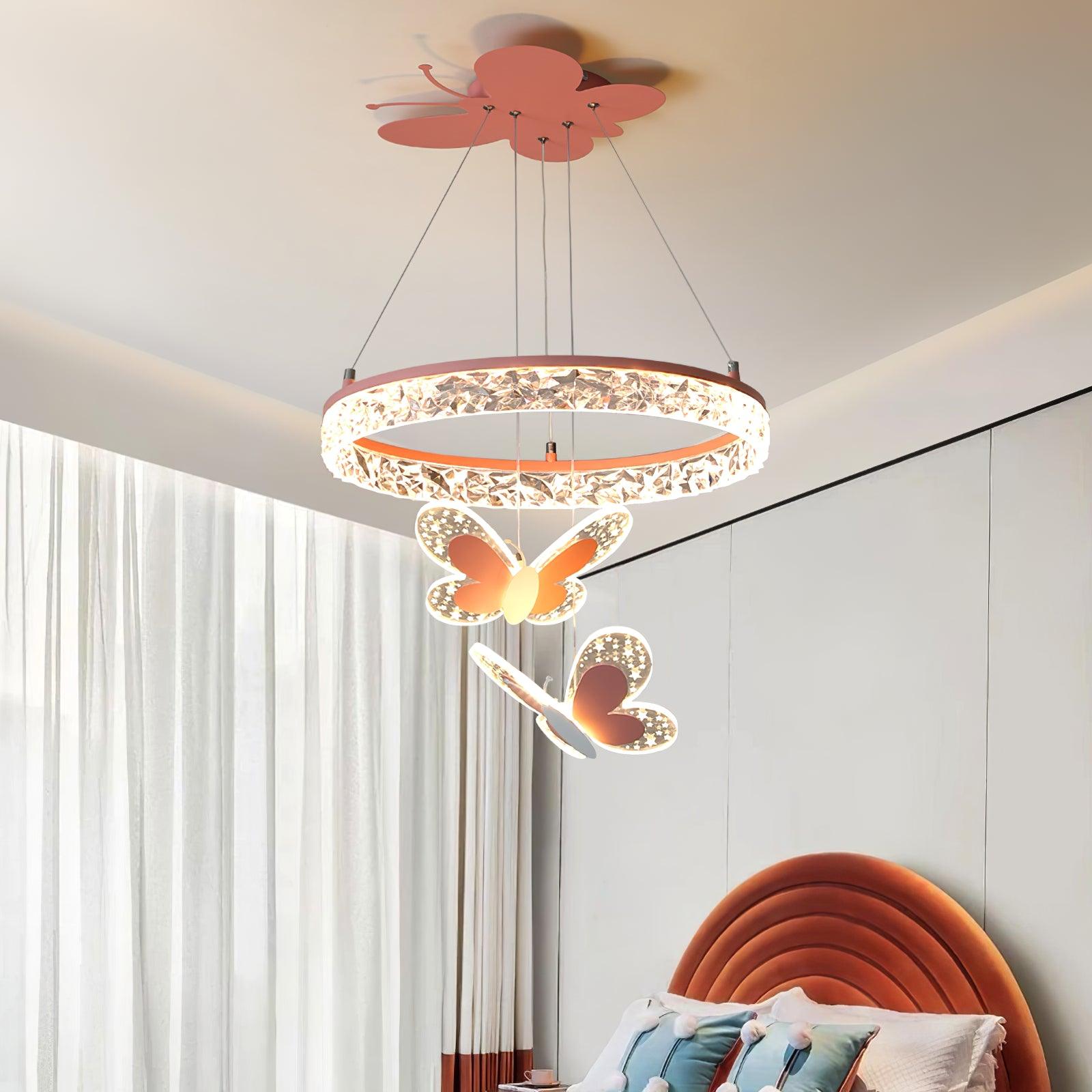 Colorful Butterfly Nursery Pendant Light