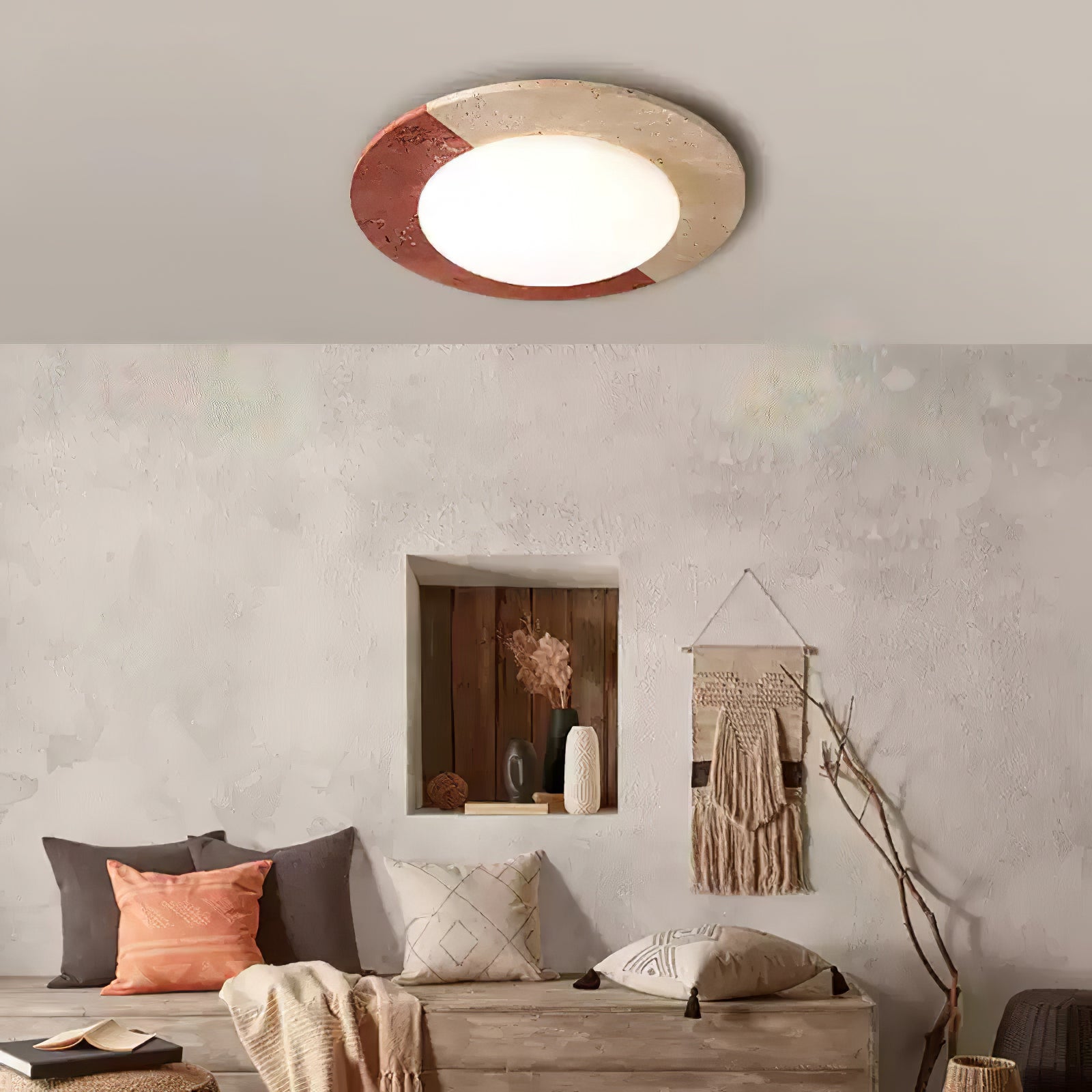 Cemofis Travertine Ceiling Light