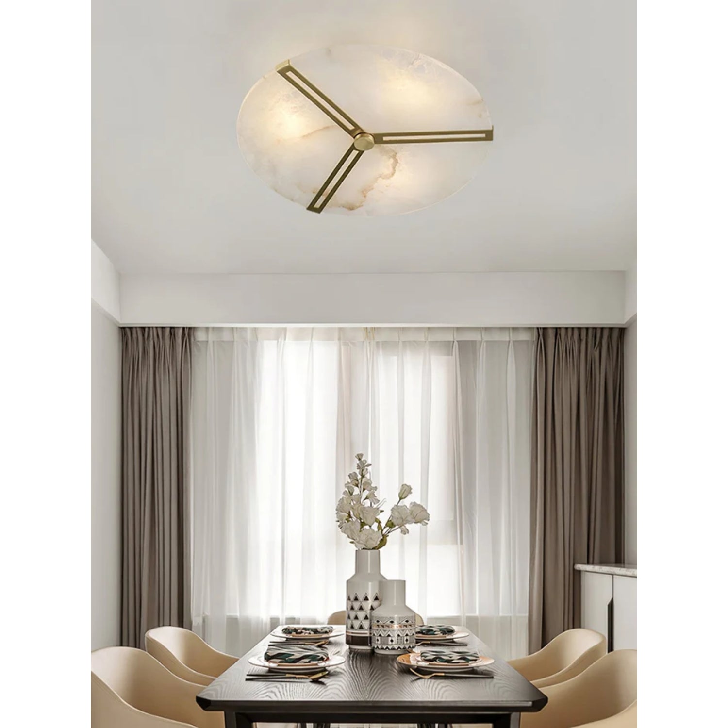 Clove Alabaster Ceiling Light