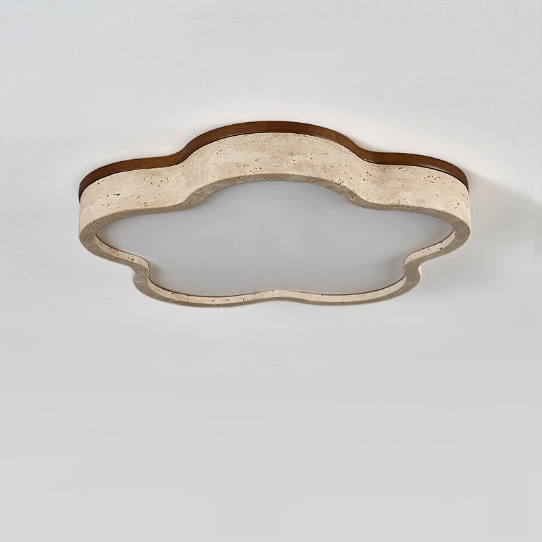 Star-Shaped Travertine Ceiling Light