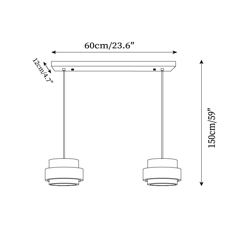 Kekolo Cylindrical Pendant Light