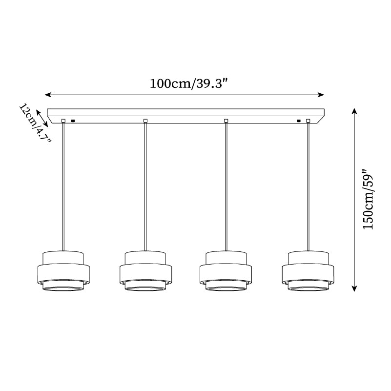 Kekolo Cylindrical Pendant Light