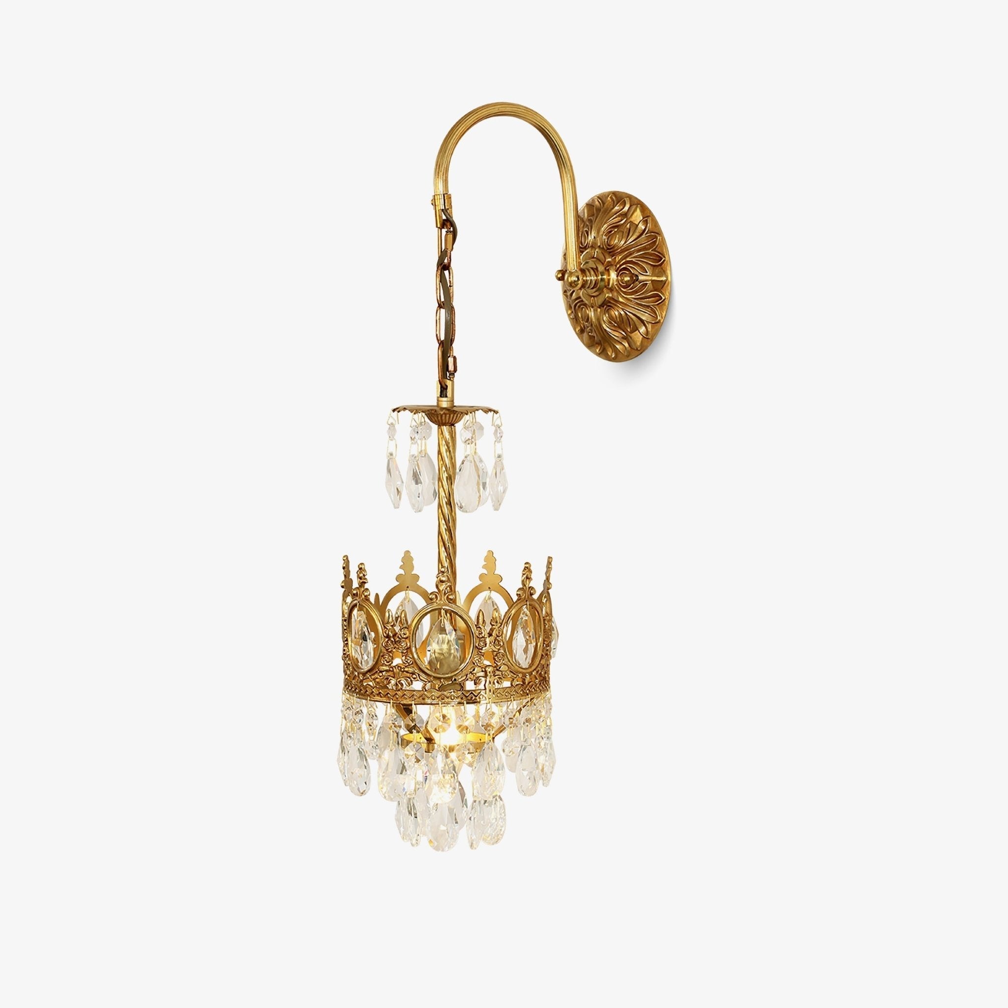 Qelin Crystal Crown Wall Light