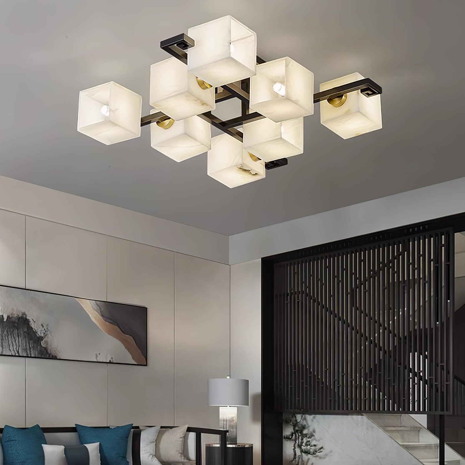 Cubilis Alabaster Ceiling Light