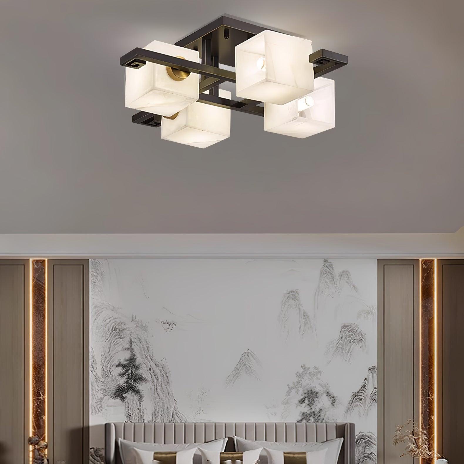 Cubilis Alabaster Ceiling Light