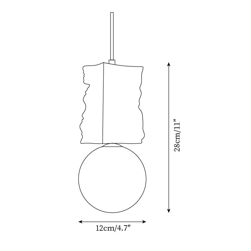 Broken Stone Design Pendant Light