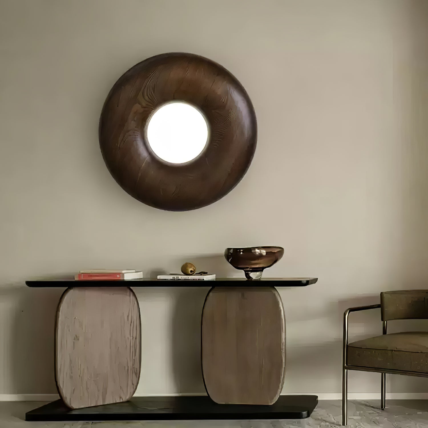Cyon Wooden Donut Ceiling Light