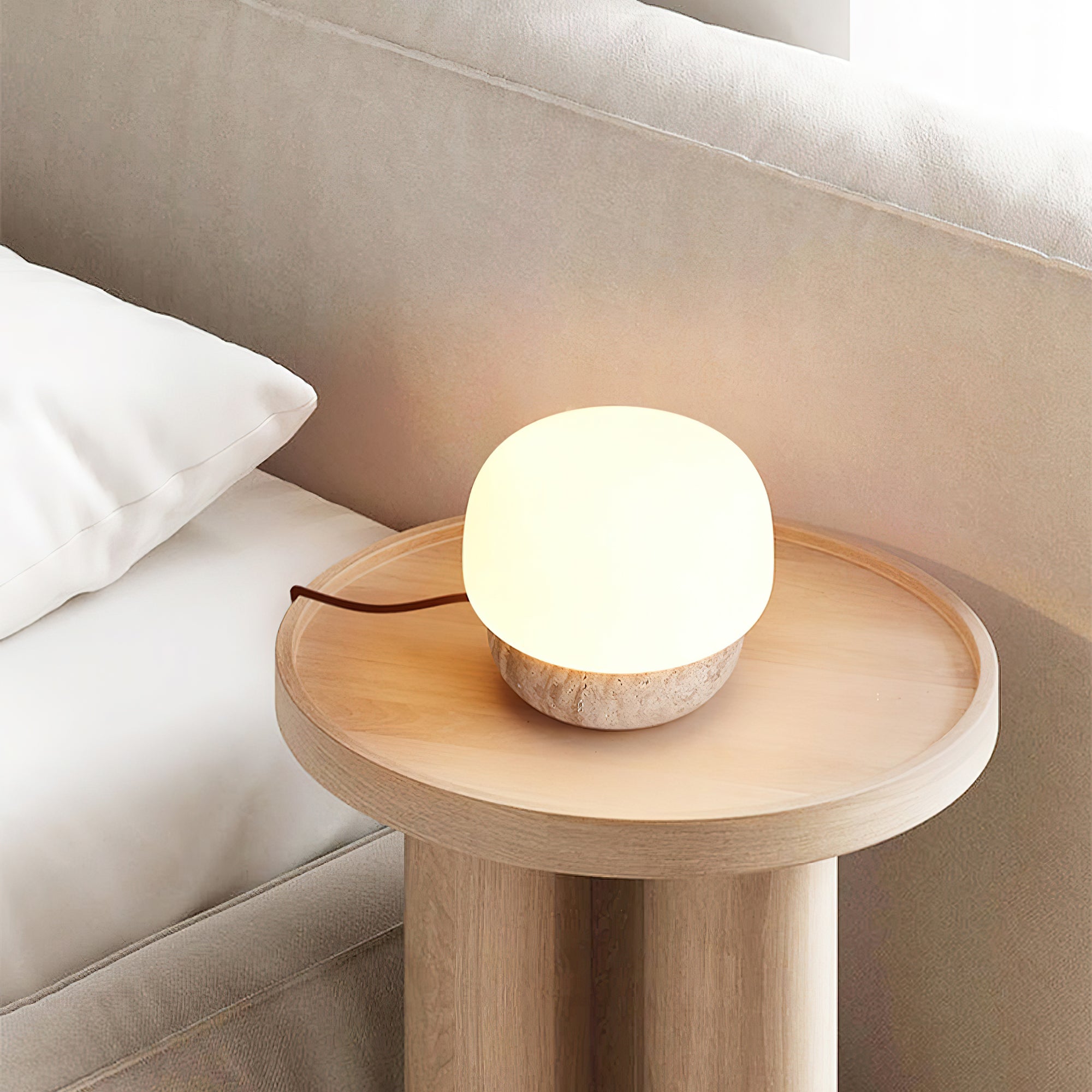 Dondus Travertine Table Lamp