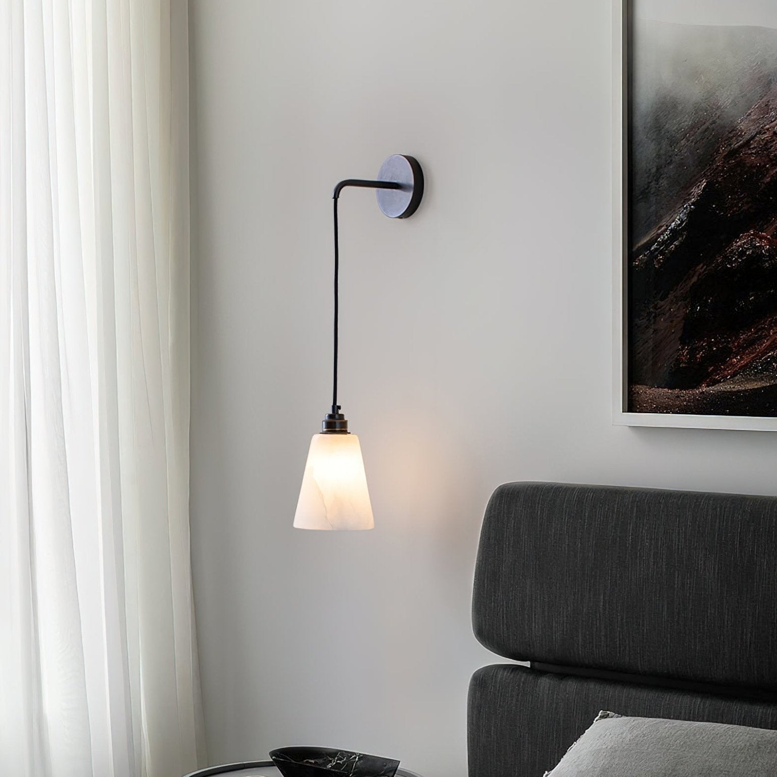 Cublen Pendant Alabaster Wall Light