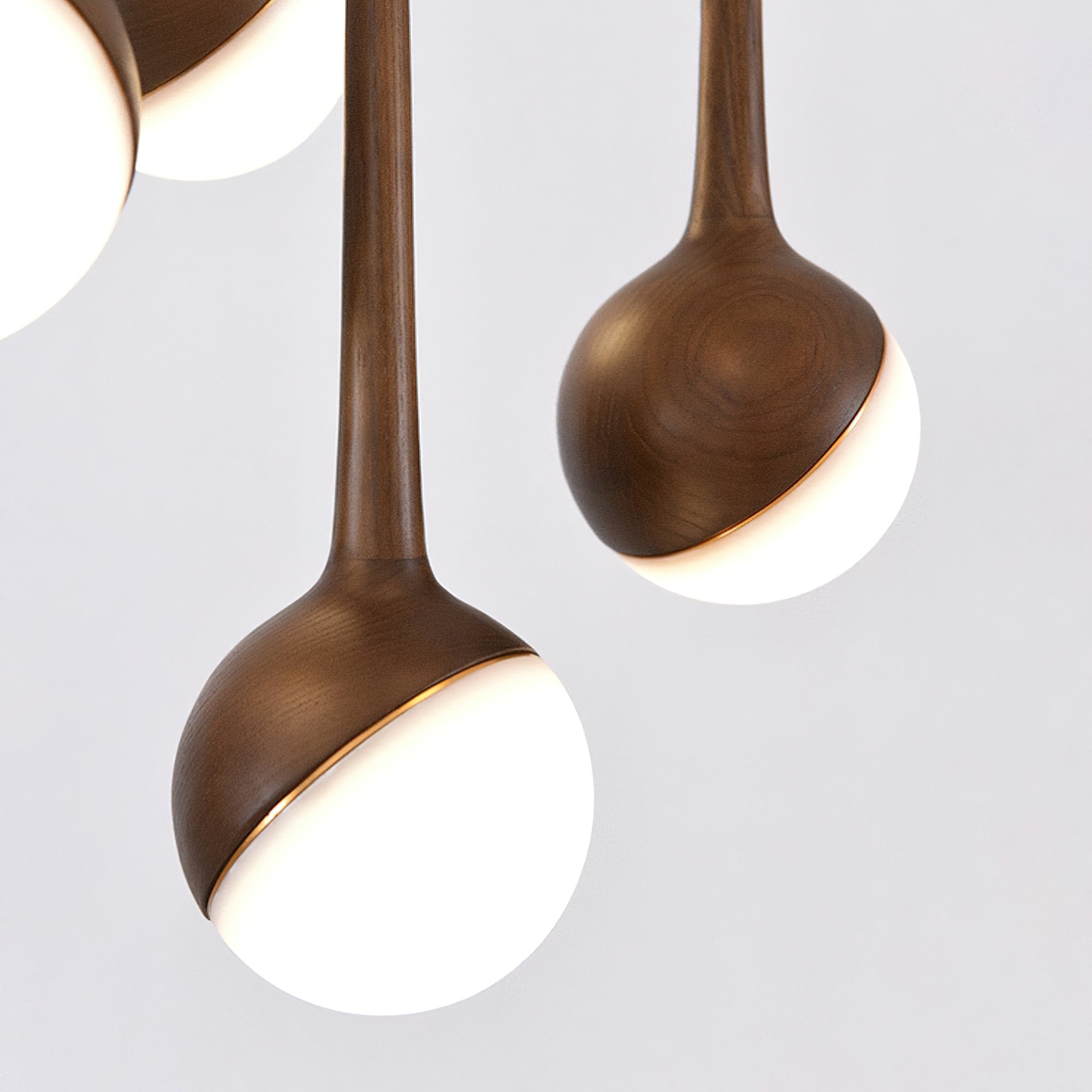 Mossy Drop Wooden Pendant Light