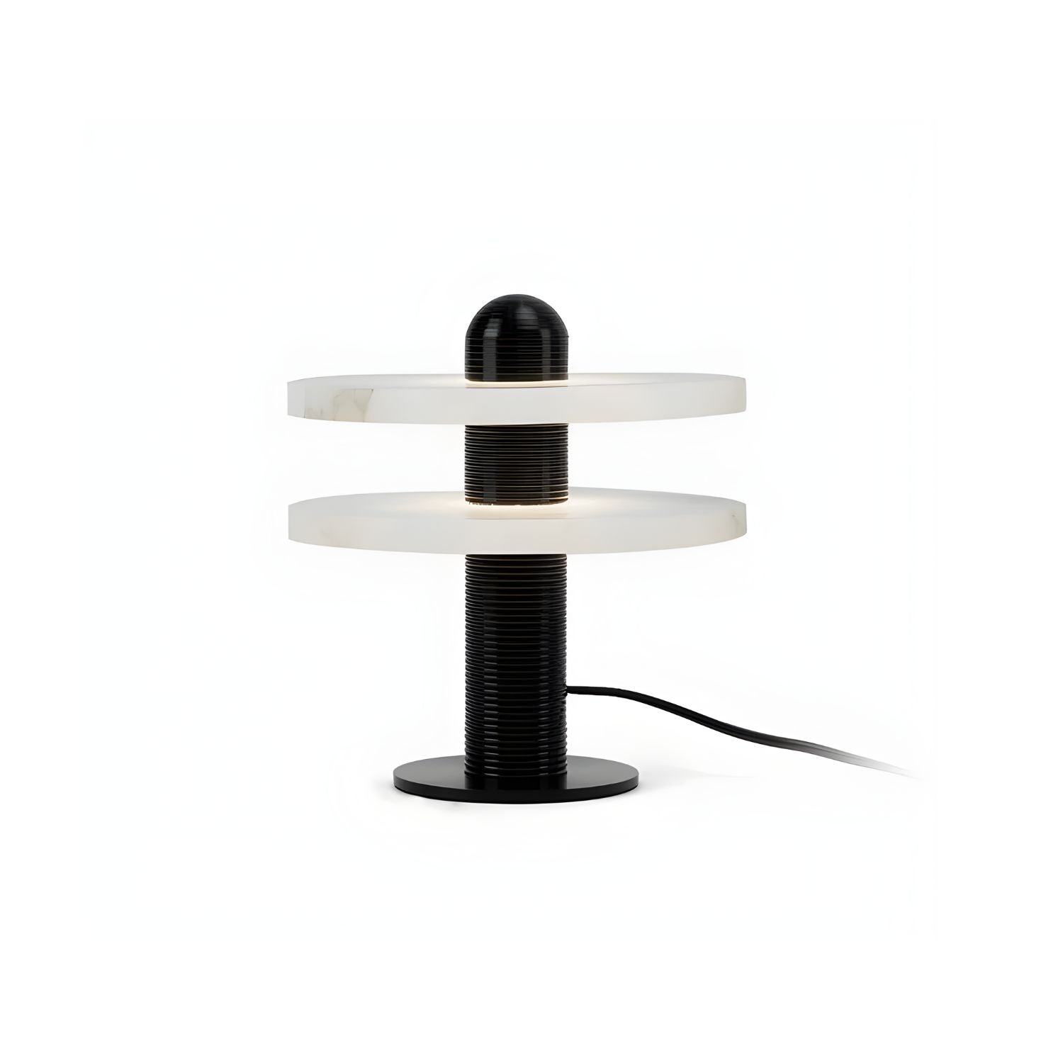 Duo Alabaster Disc Table Lamp