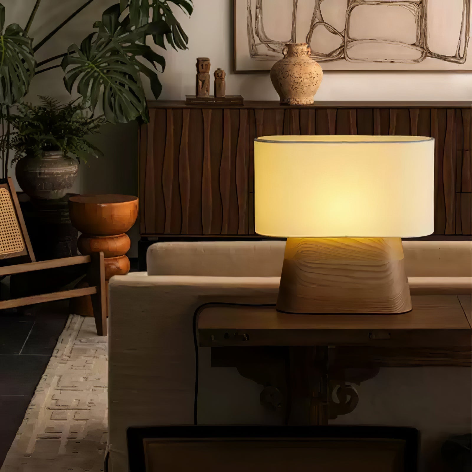 Mohaty Wooden Table Lamp
