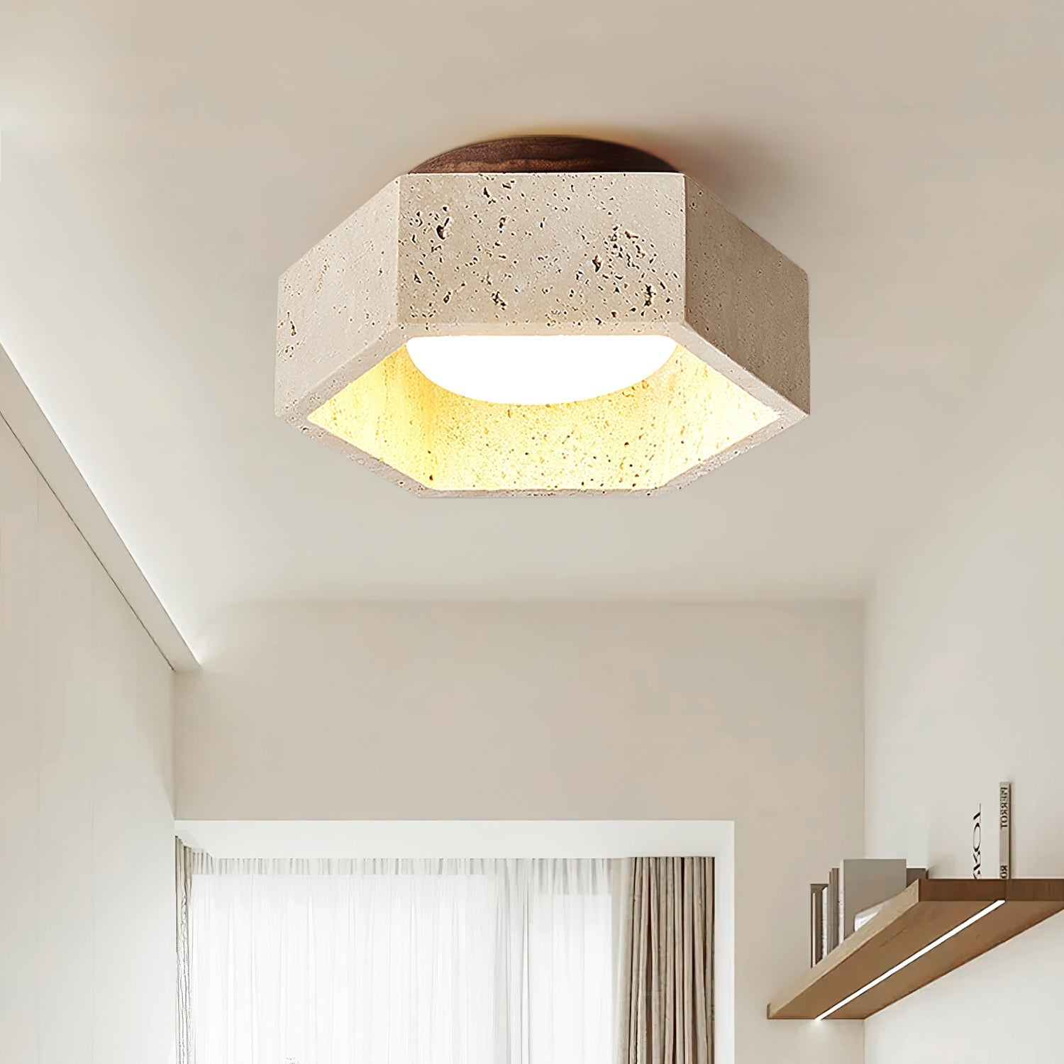 Cemis Natural Stone Ceiling Light