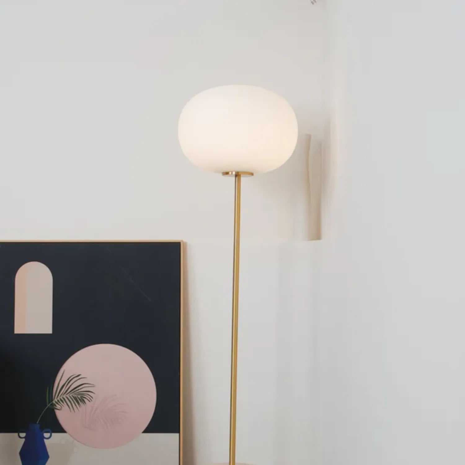 Jowesa Travertine Floor Lamp