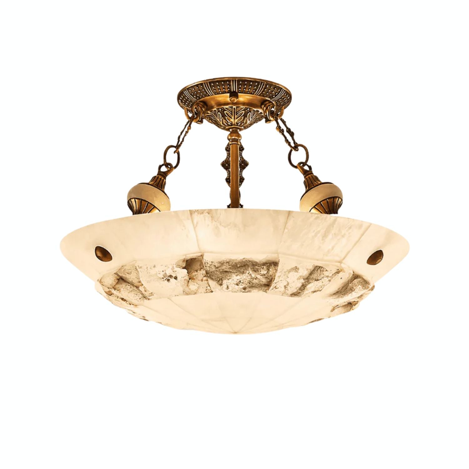 Lyrecos Sculptural Alabaster Ceiling Light