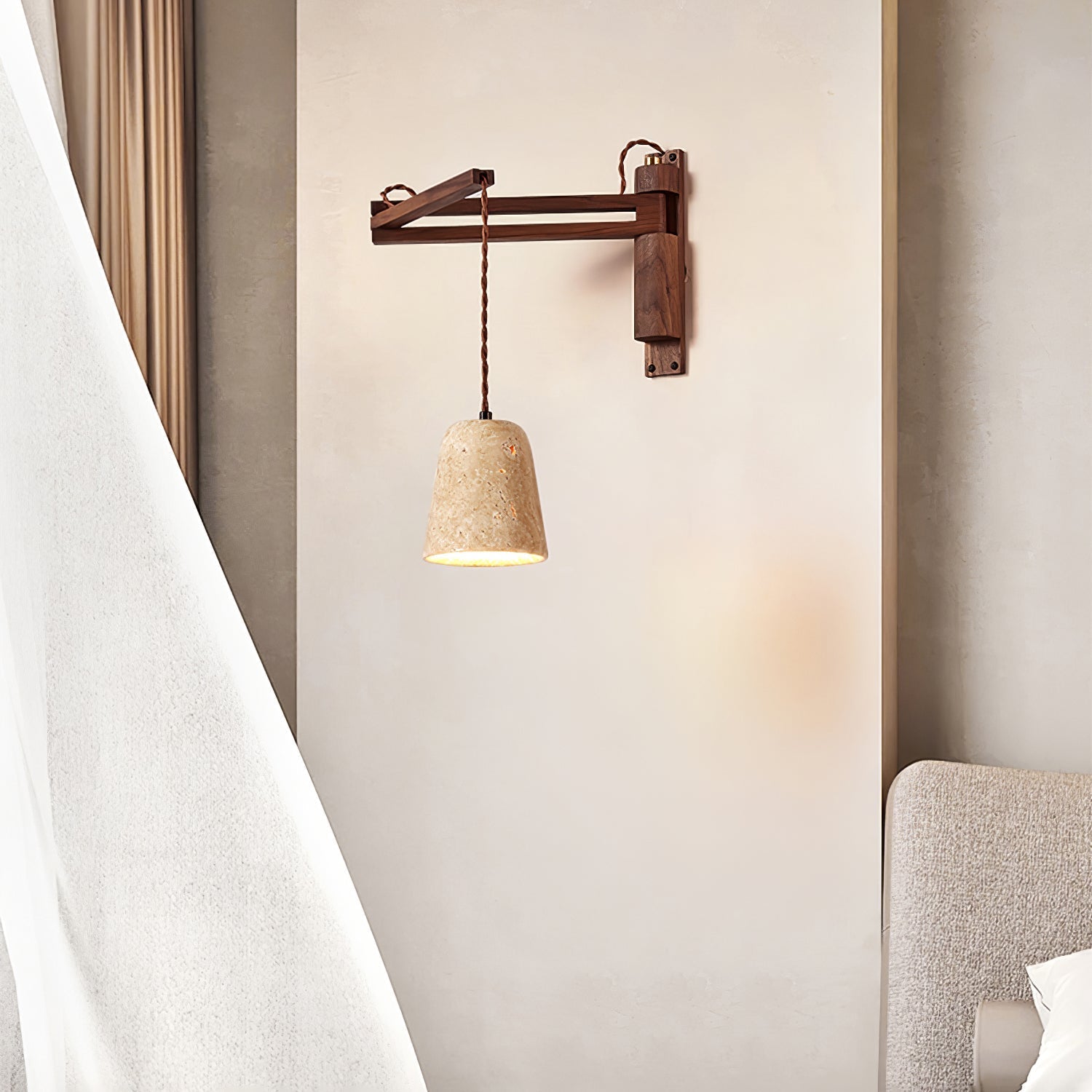 Melinoge Travertine Wall Light