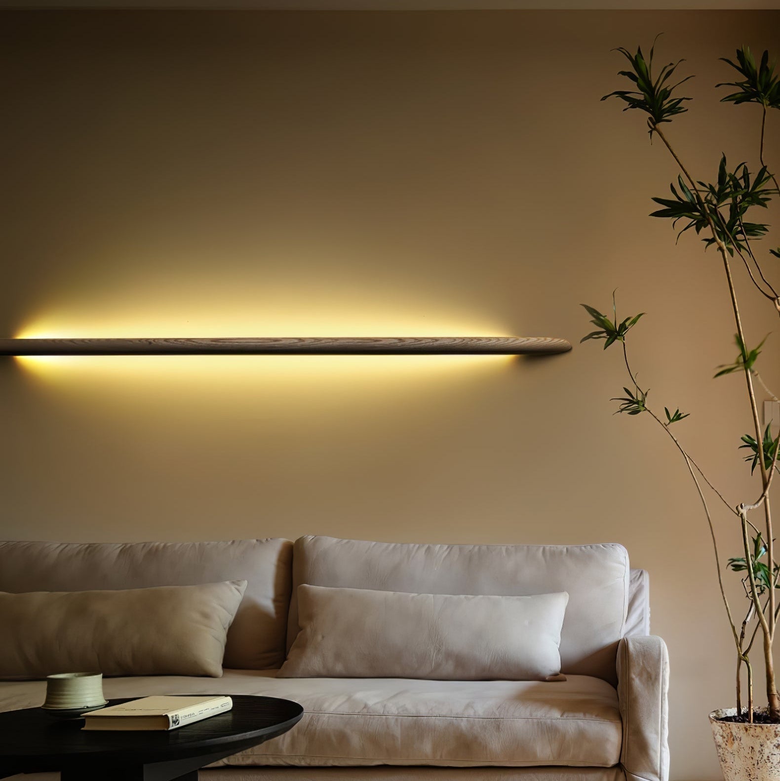 Lonema Curved Wooden Wall Light