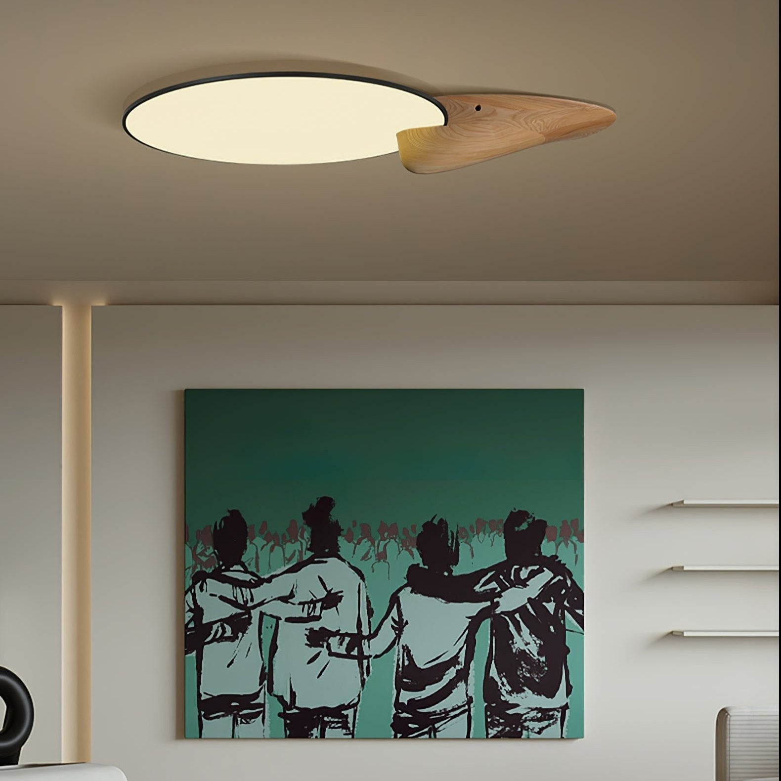 Yollen Disc Wooden Ceiling Light