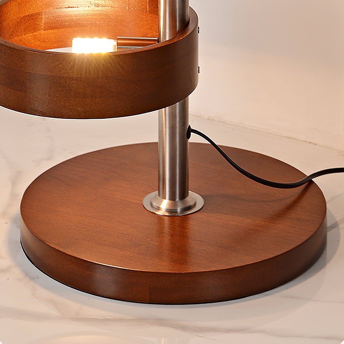 Qenisca Wooden Floor Lamp
