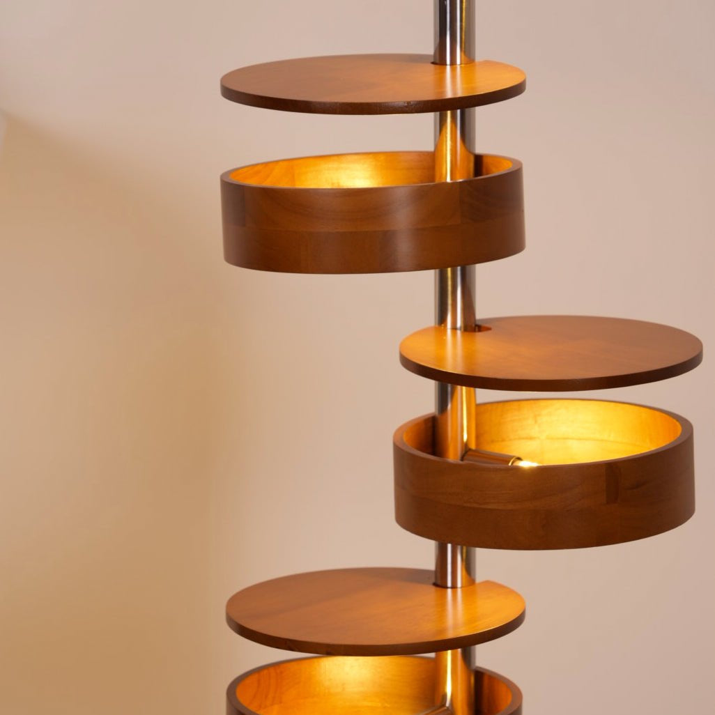 Qenisca Wooden Floor Lamp