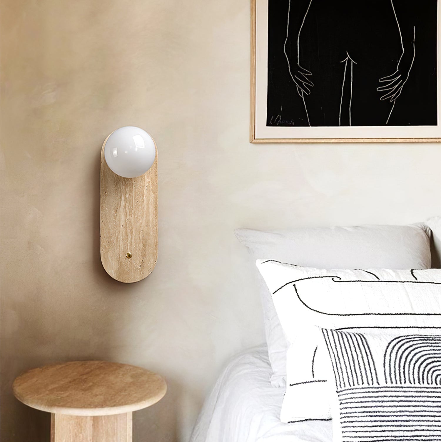 Loteva Natural Stone Wall Light