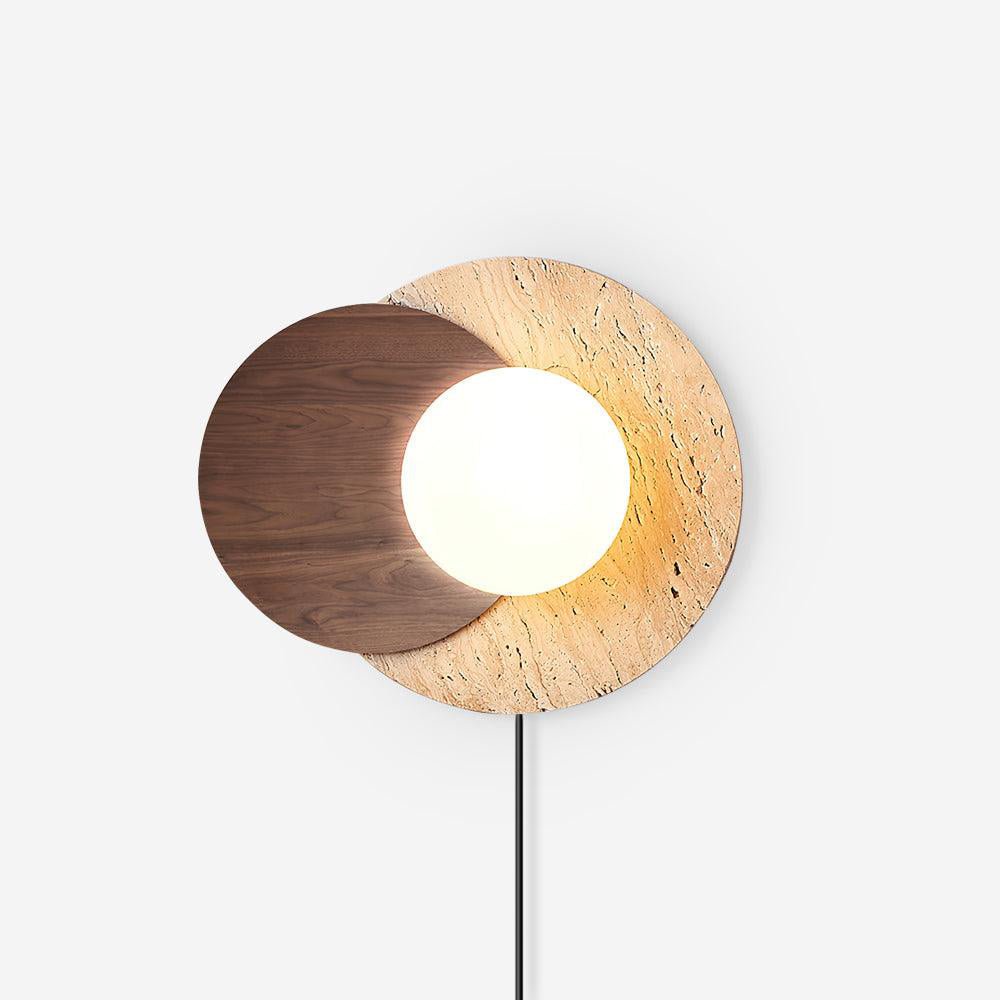 Jemo Travertine Wall Light with Plug