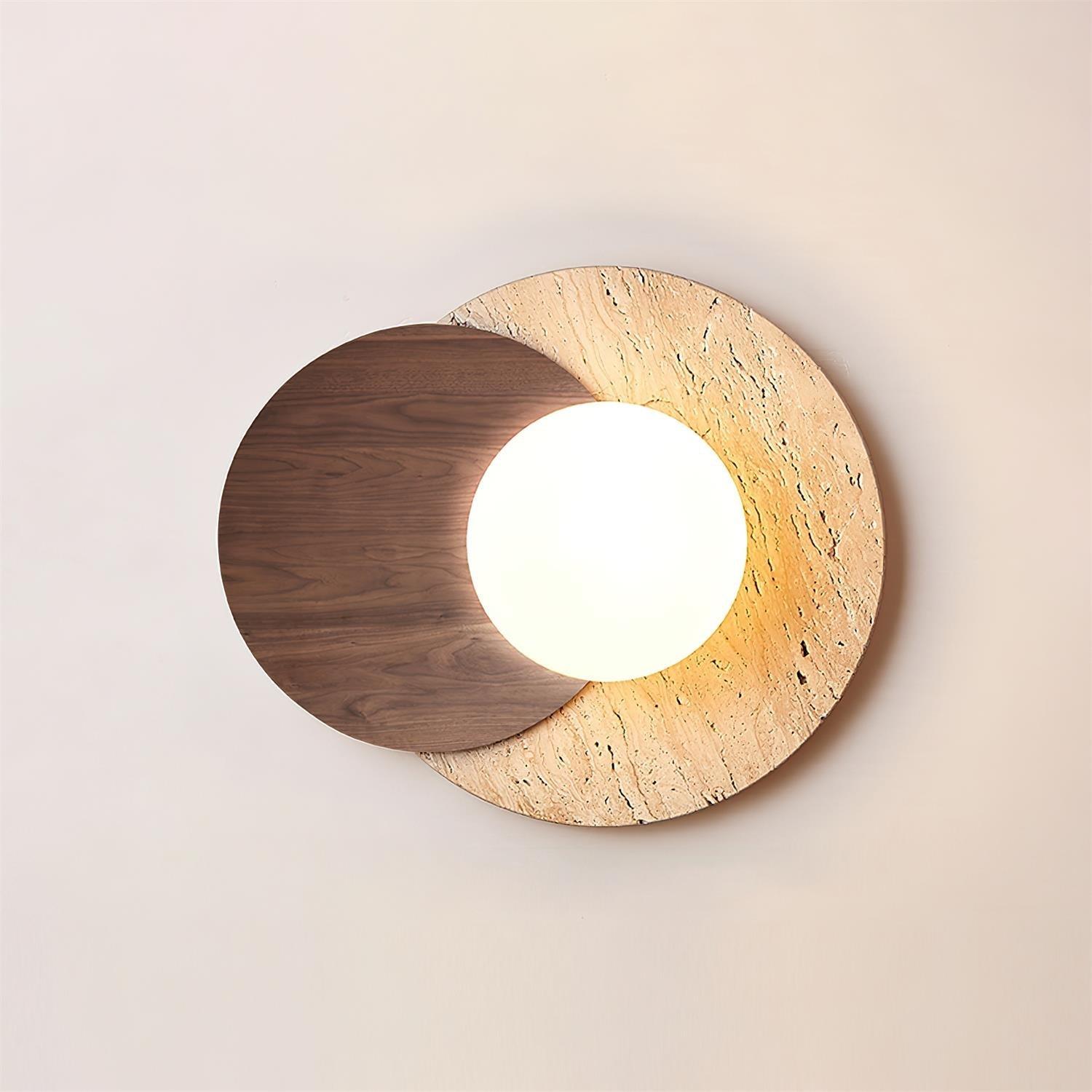 Jemo Travertine Wall Light with Plug