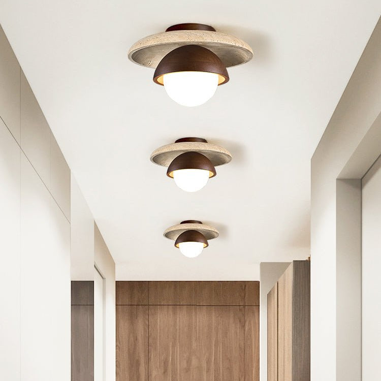 Menosa Travertine Ceiling Light