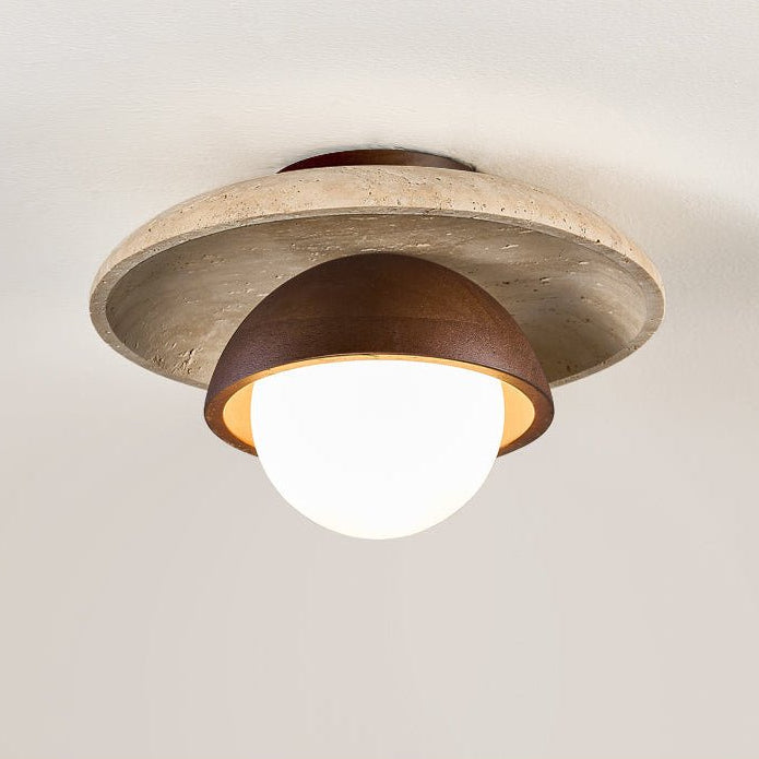 Menosa Travertine Ceiling Light