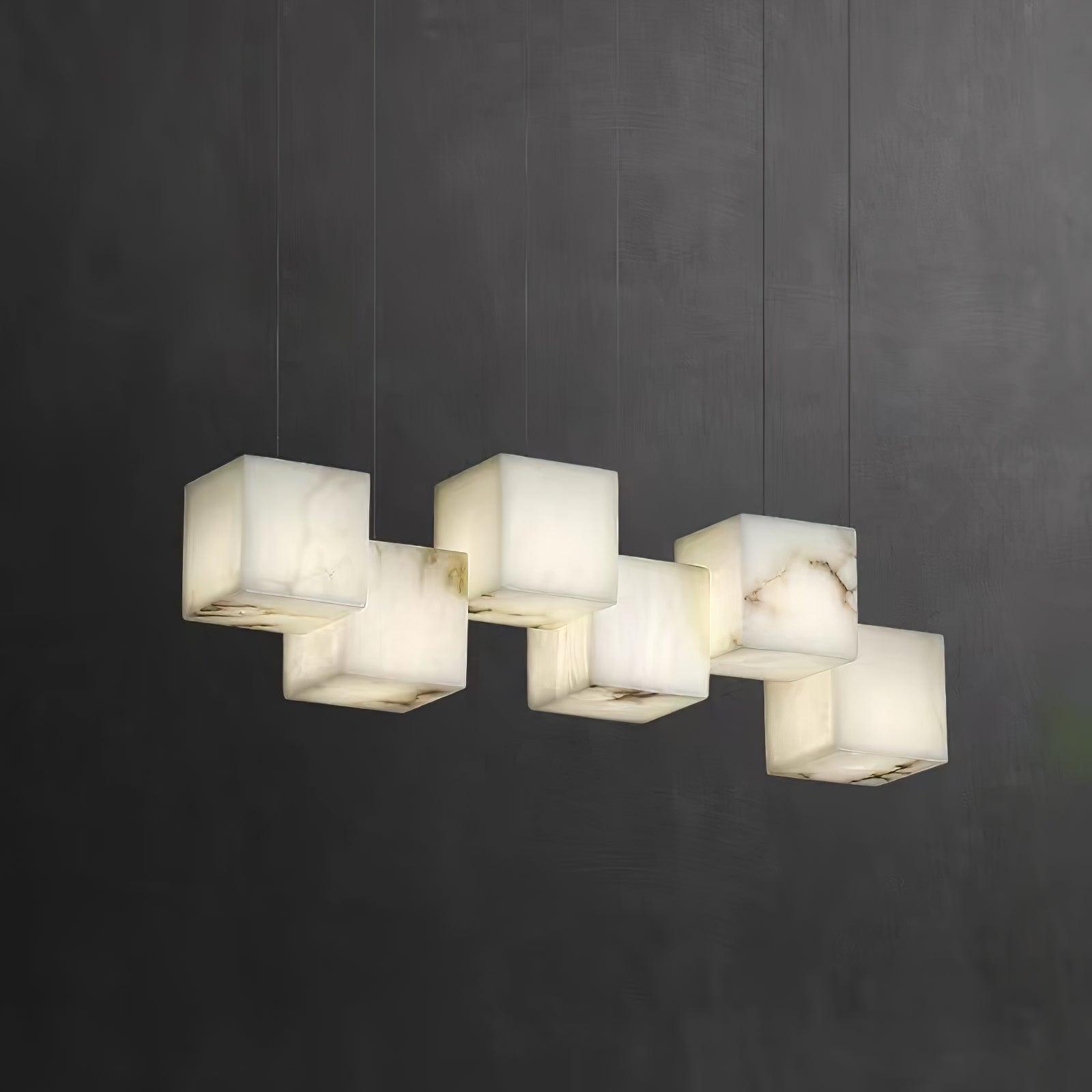 Box Line Alabaster Pendant Light