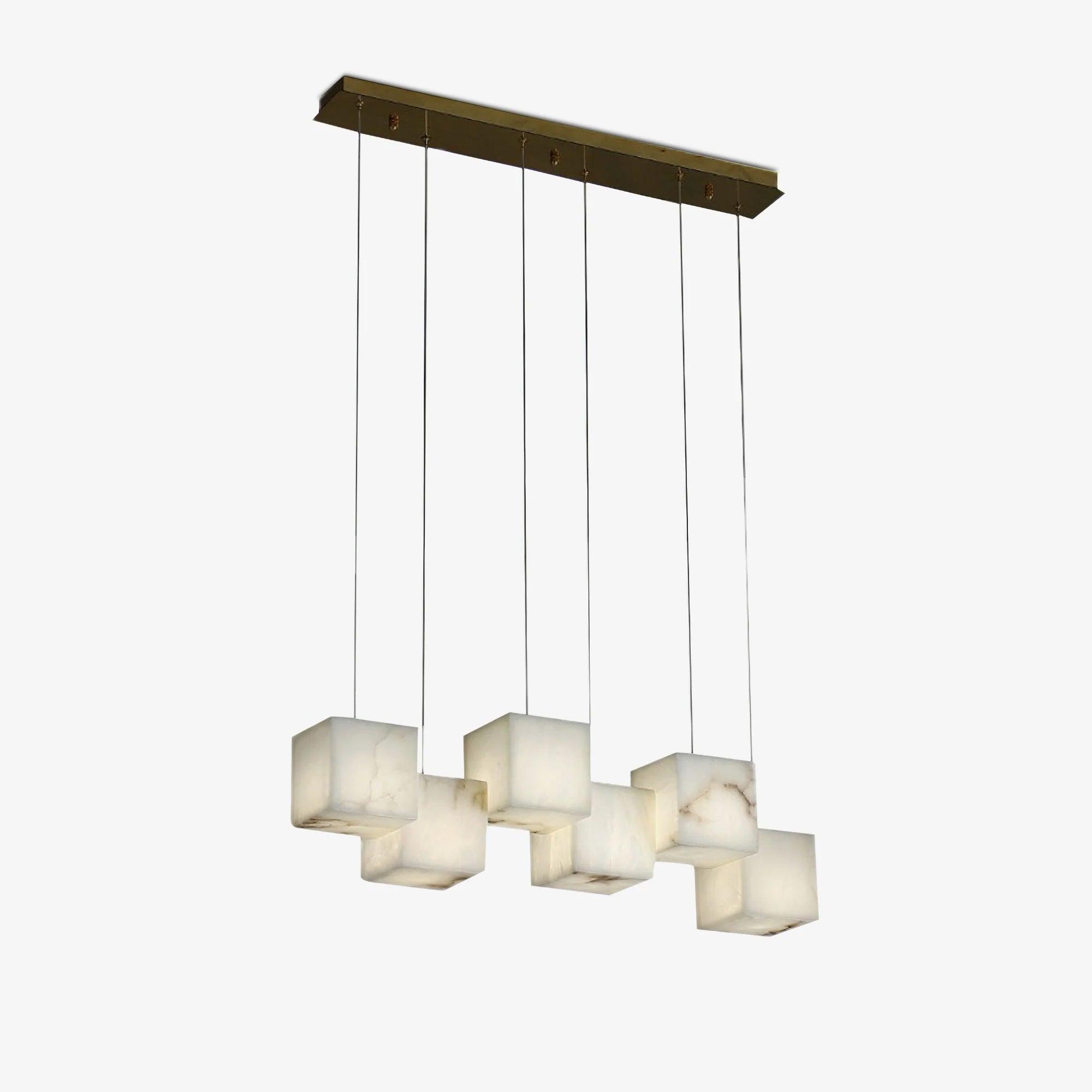 Box Line Alabaster Pendant Light