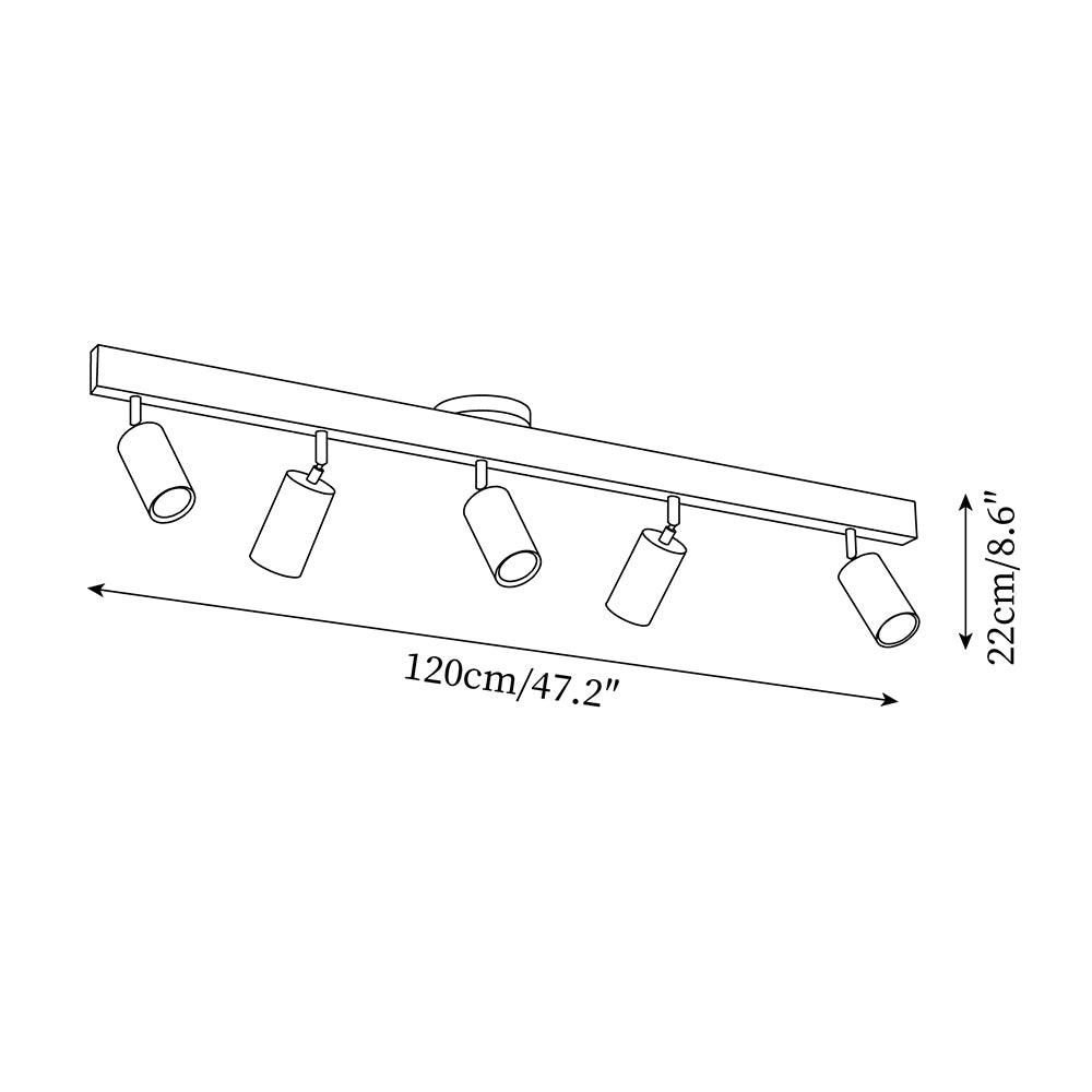 Lermo Wooden Track Ceiling Light