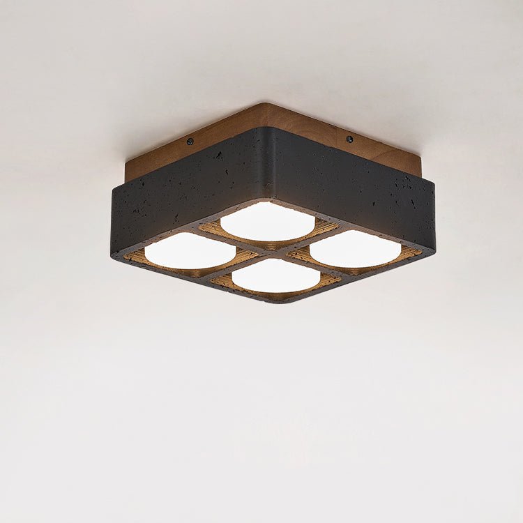 Kole Square Travertine Ceiling Light