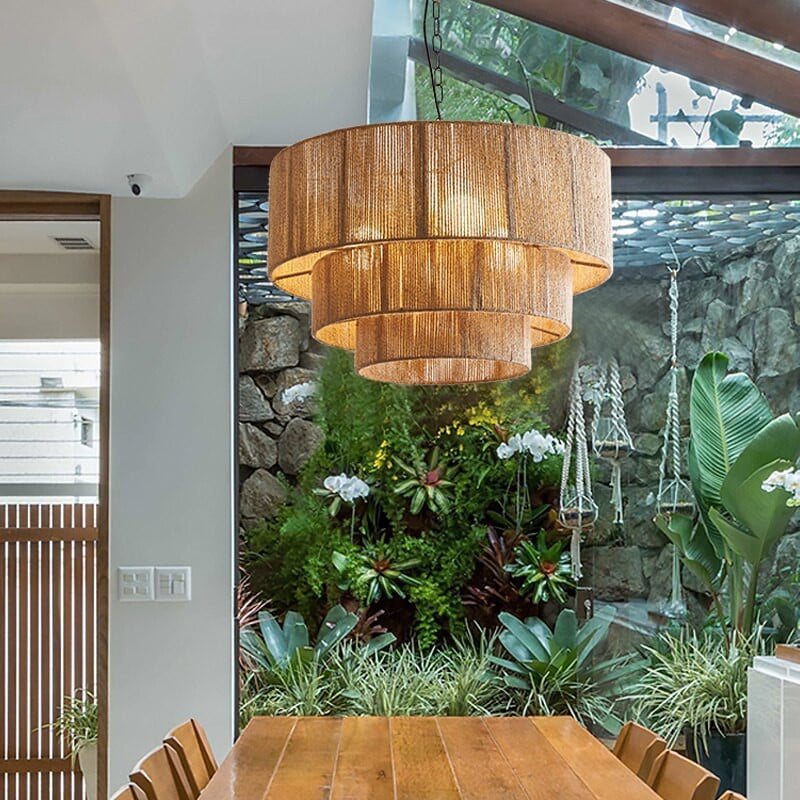 Taverno Hemp Rope Boho Pendant Light