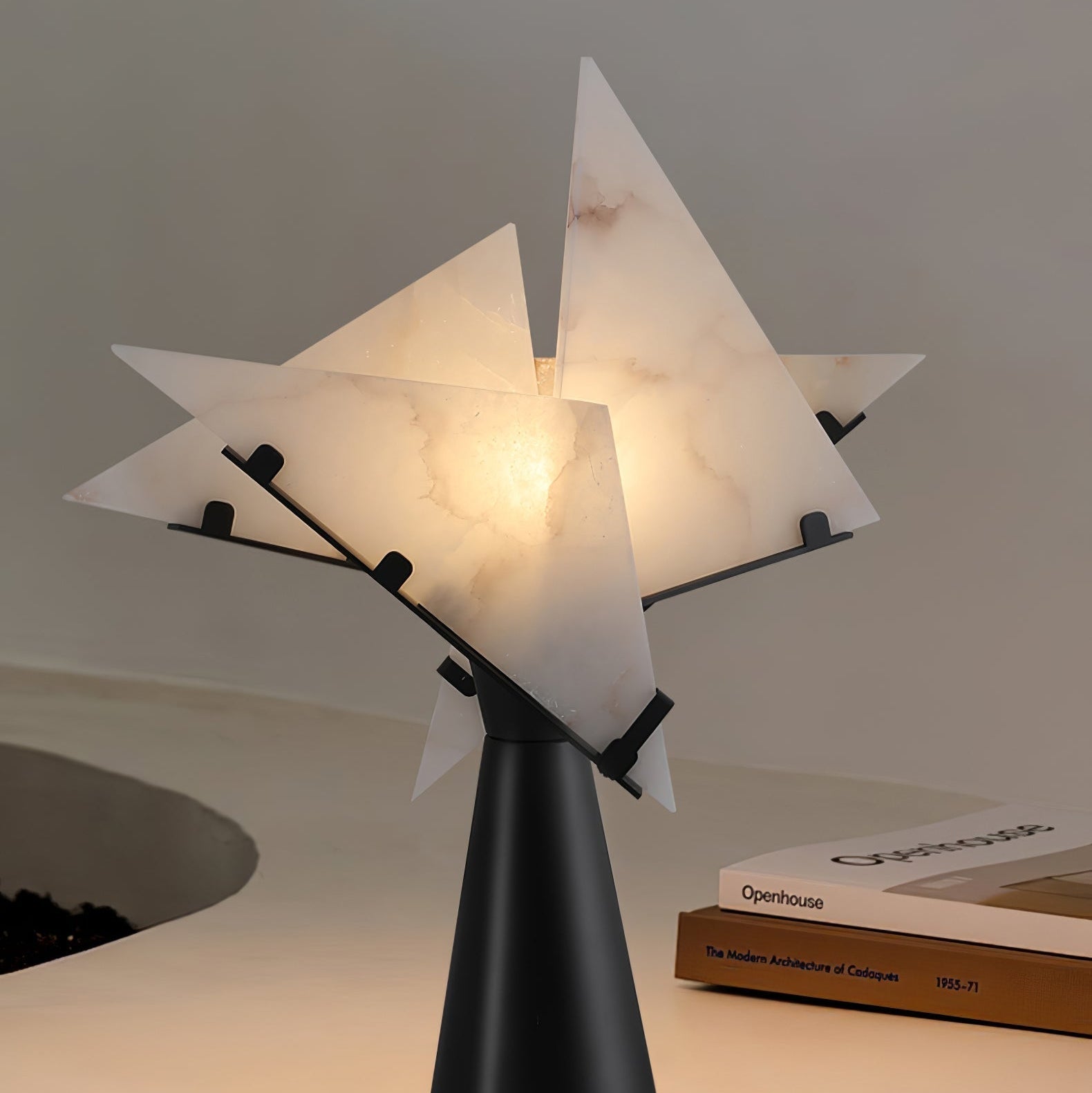 Seko Four Alabaster Blade Table Lamp