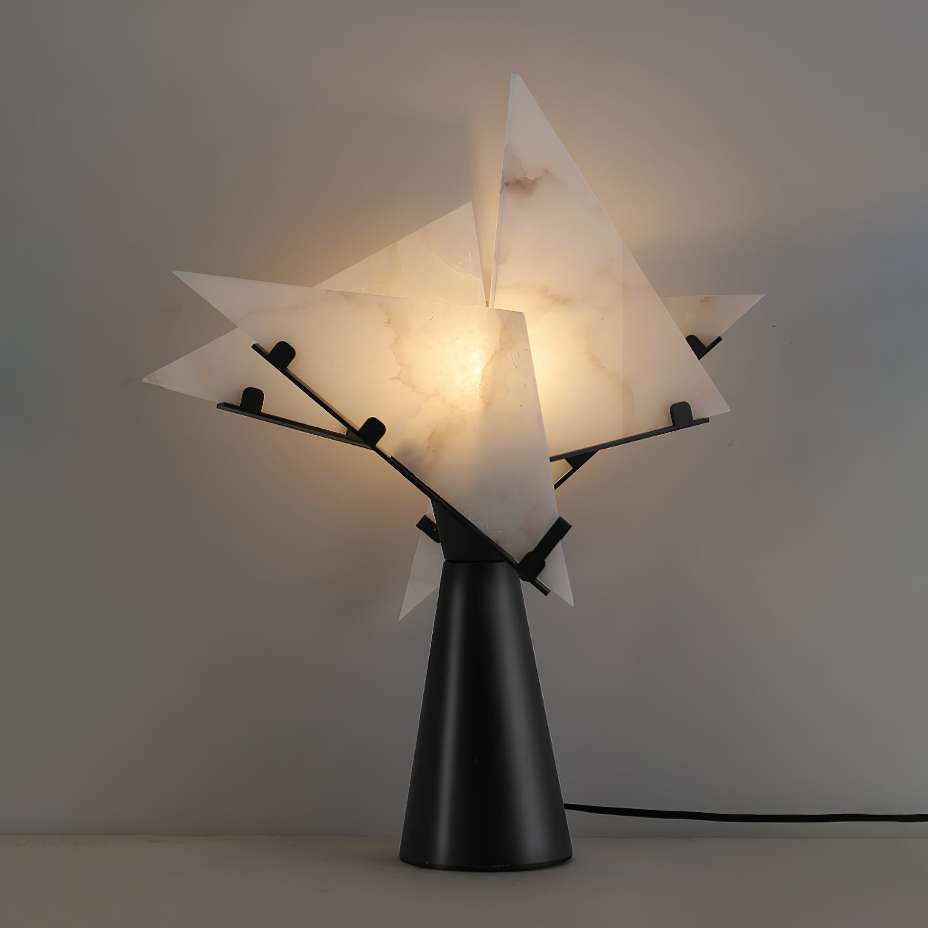 Seko Four Alabaster Blade Table Lamp