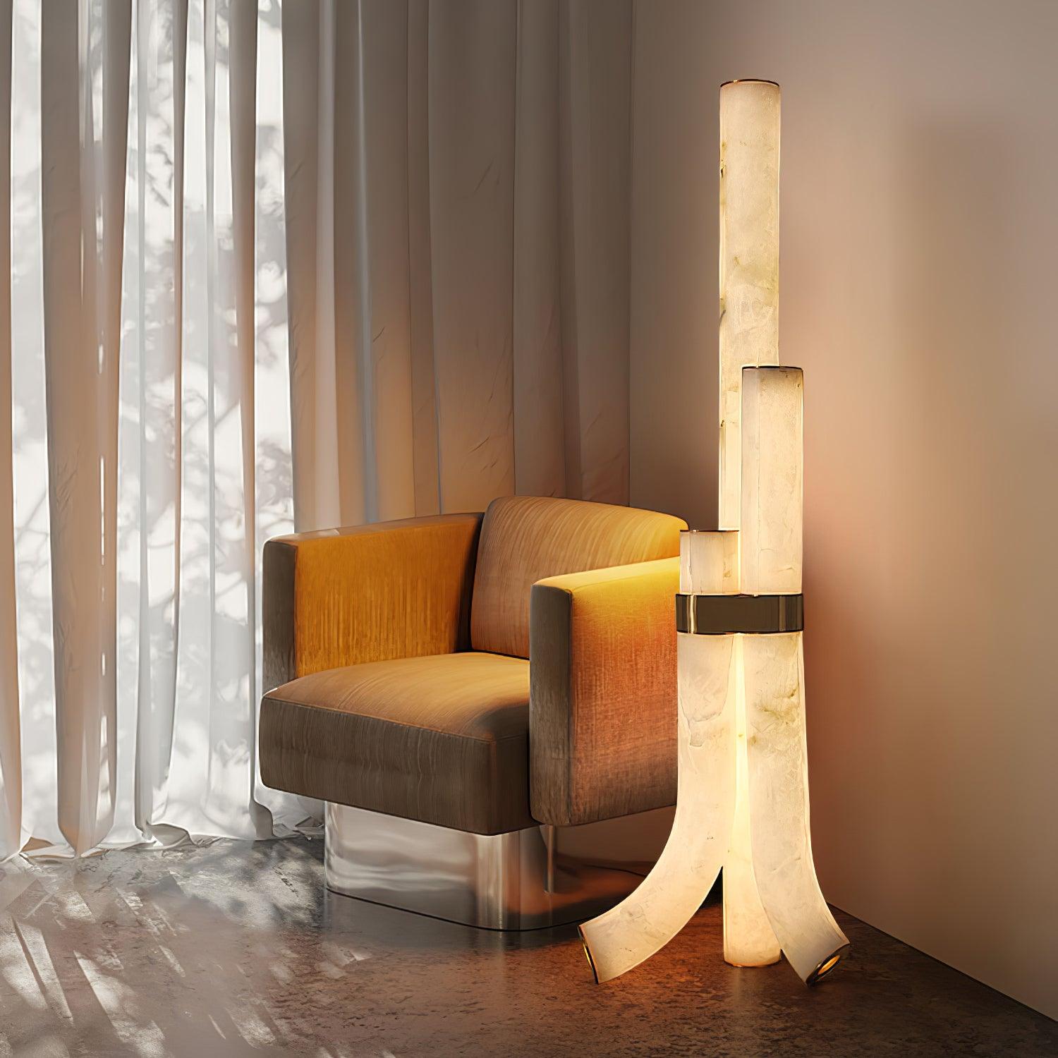 Pylese Triple Alabaster Floor Lamp