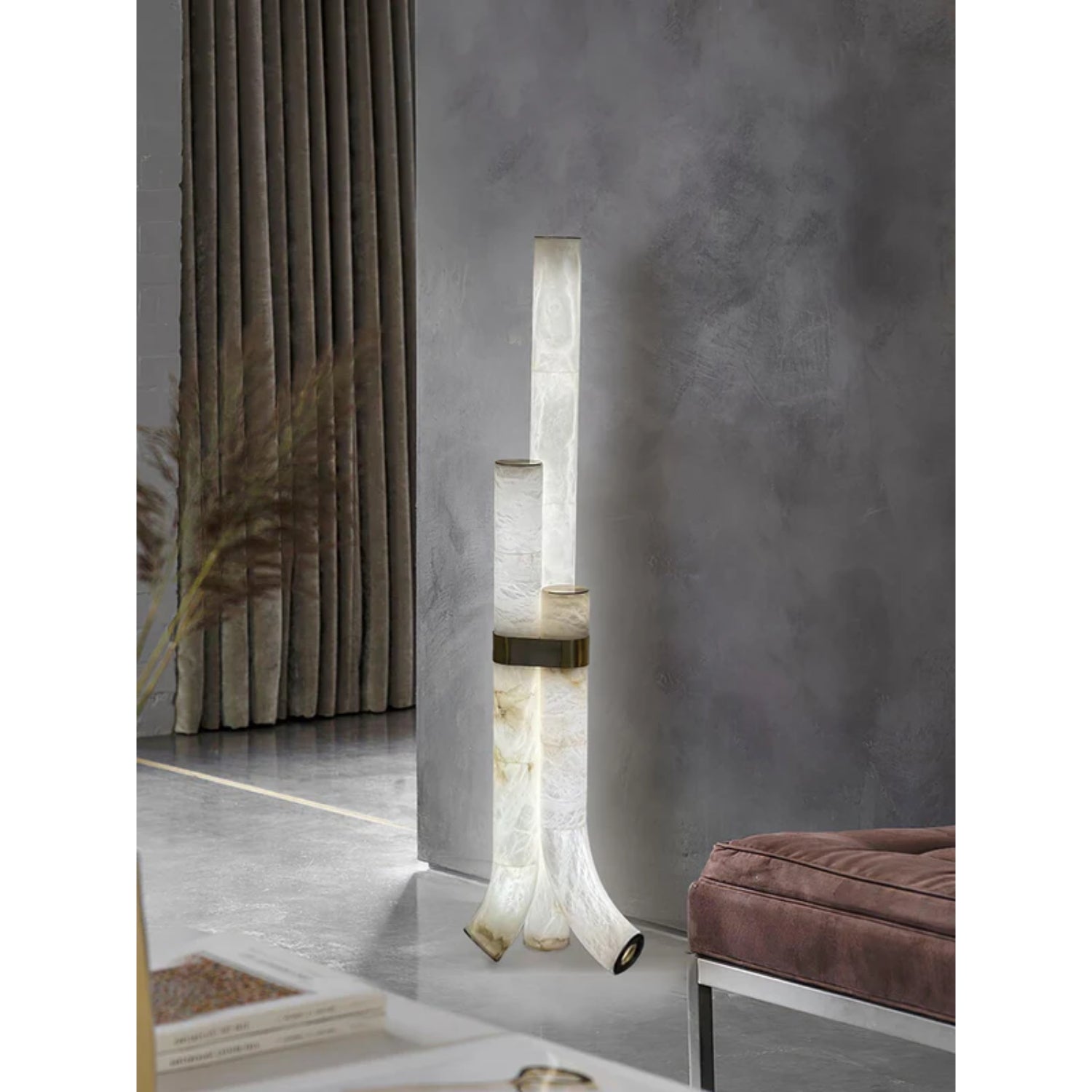 Pylese Triple Alabaster Floor Lamp