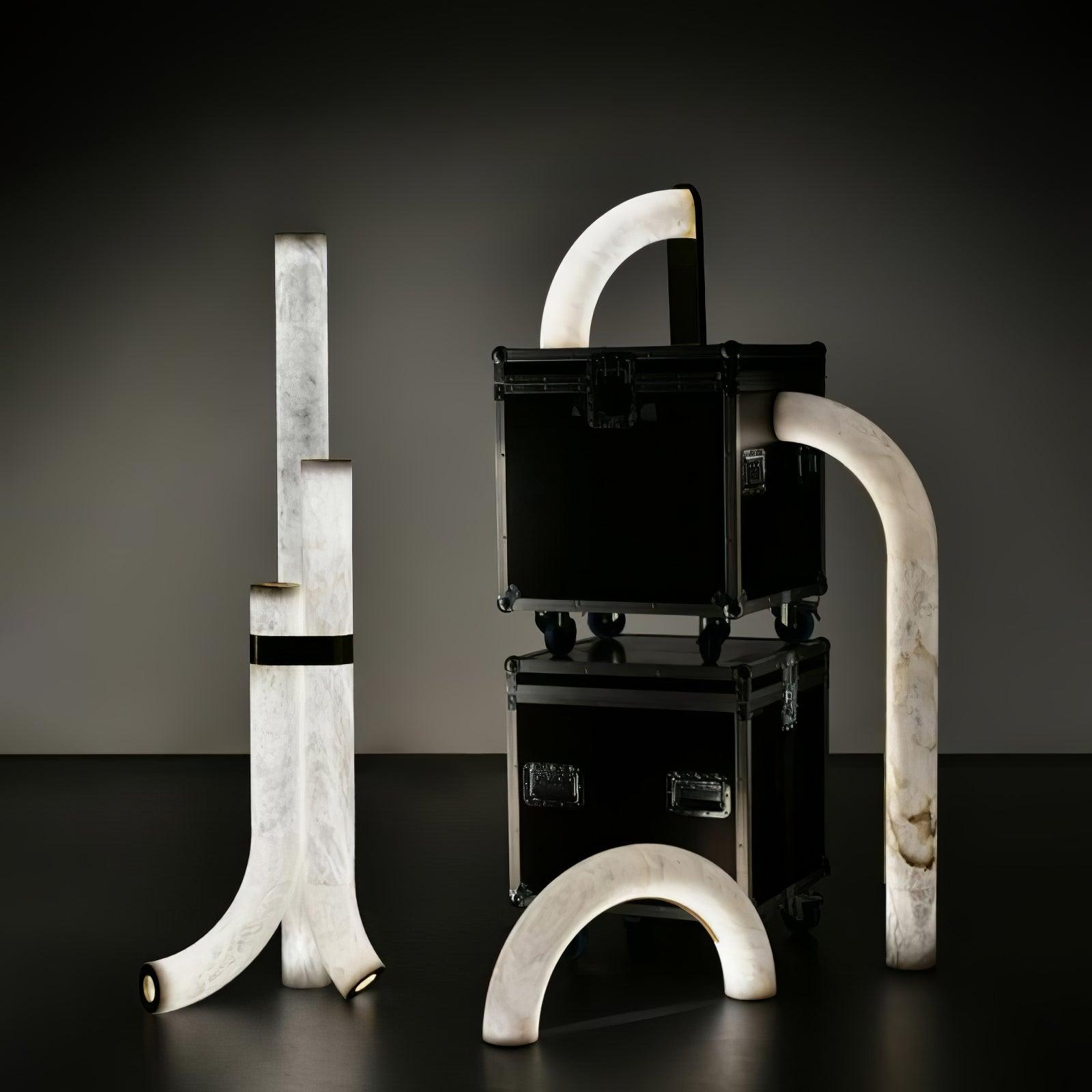Pylese Triple Alabaster Floor Lamp