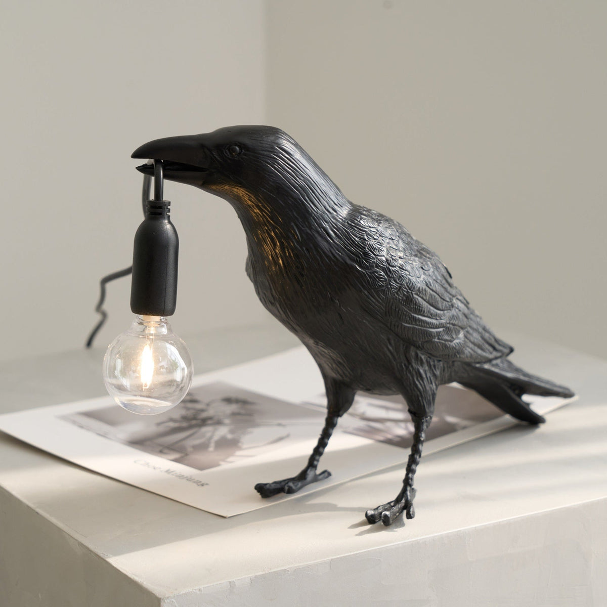 Raven Resin Table Lamp – detail 9