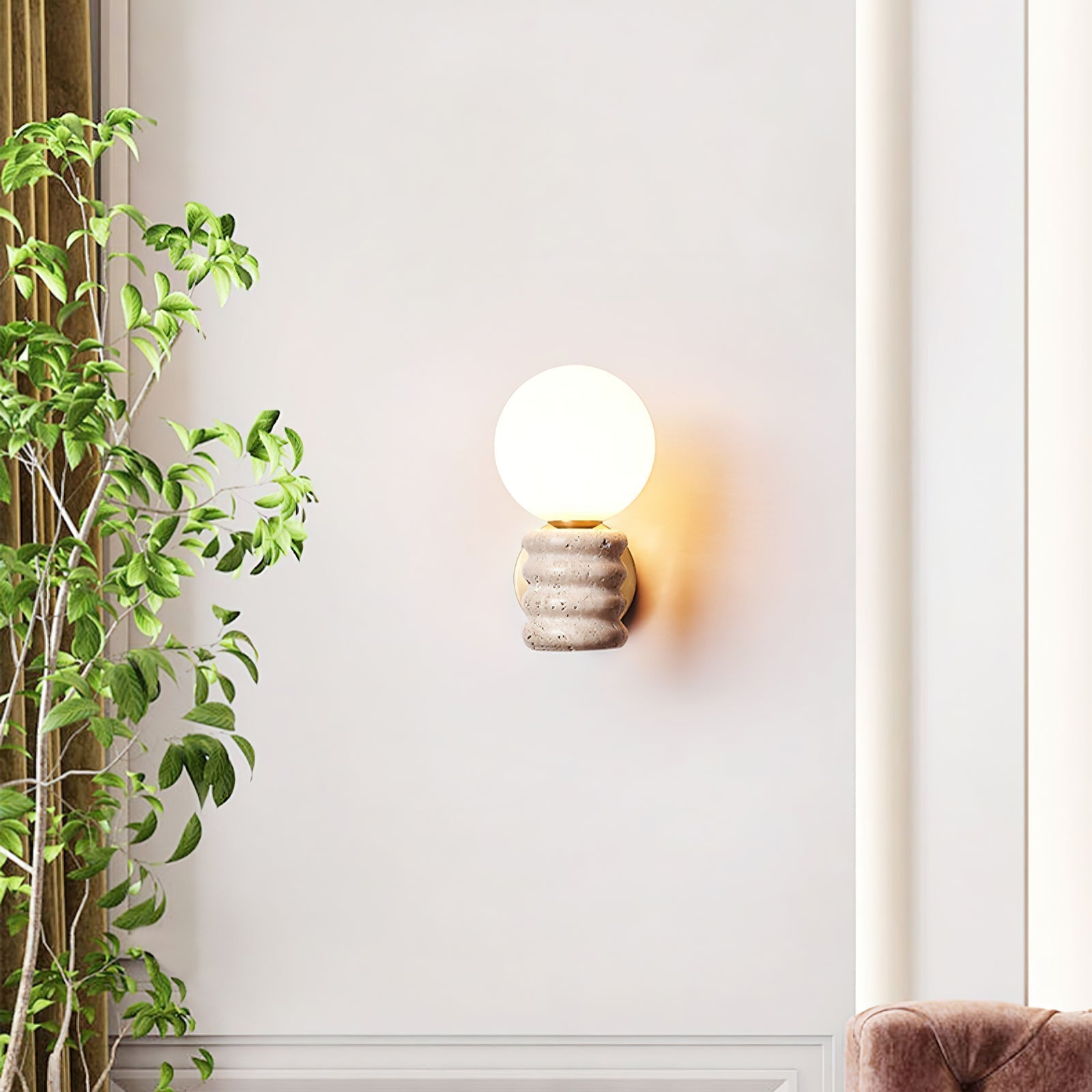 Remo Travertine Wall Light
