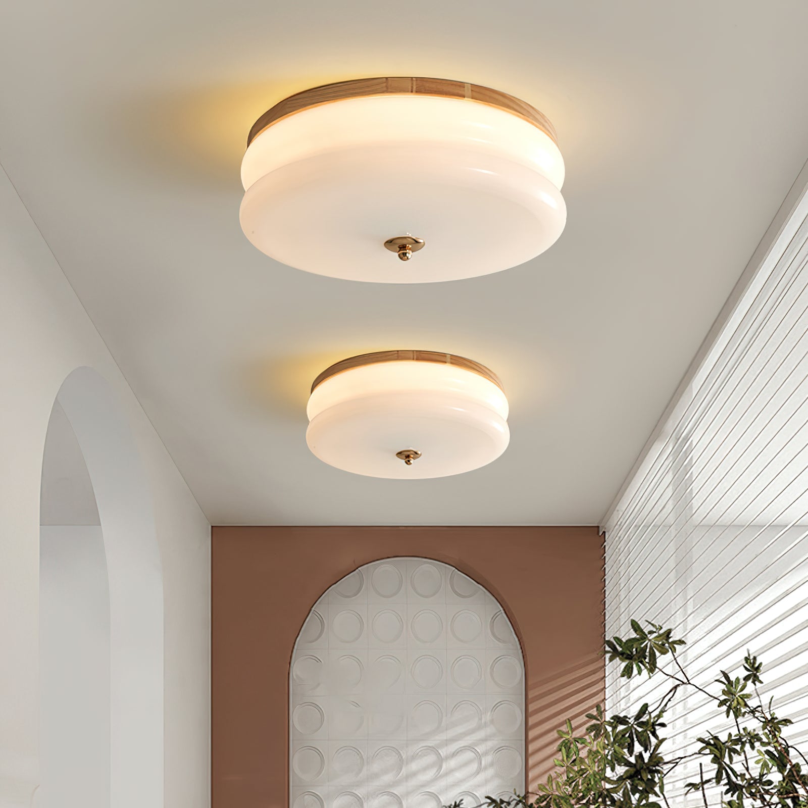 Art Deco Wood Design Ceiling Light