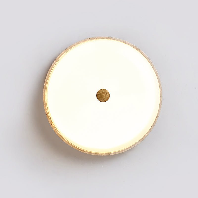 Zelmara Disc Travertine Ceiling Light