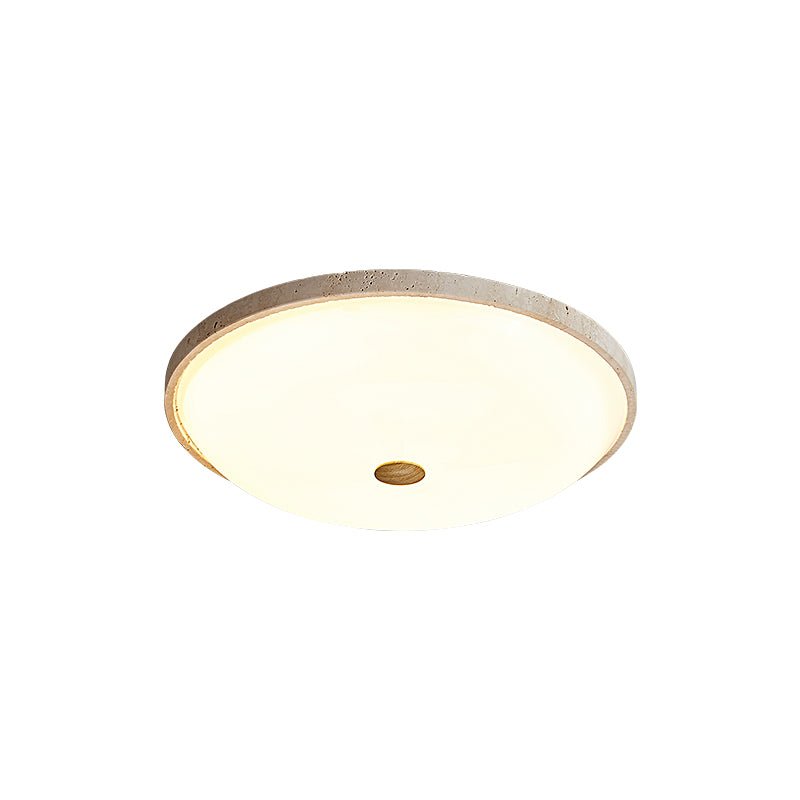 Zelmara Disc Travertine Ceiling Light