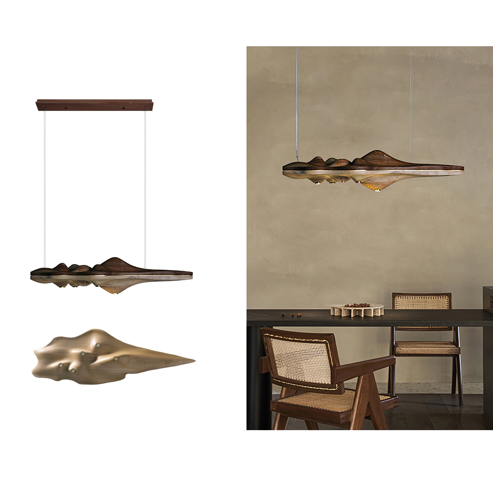 Merocone Wooden Pendant Light