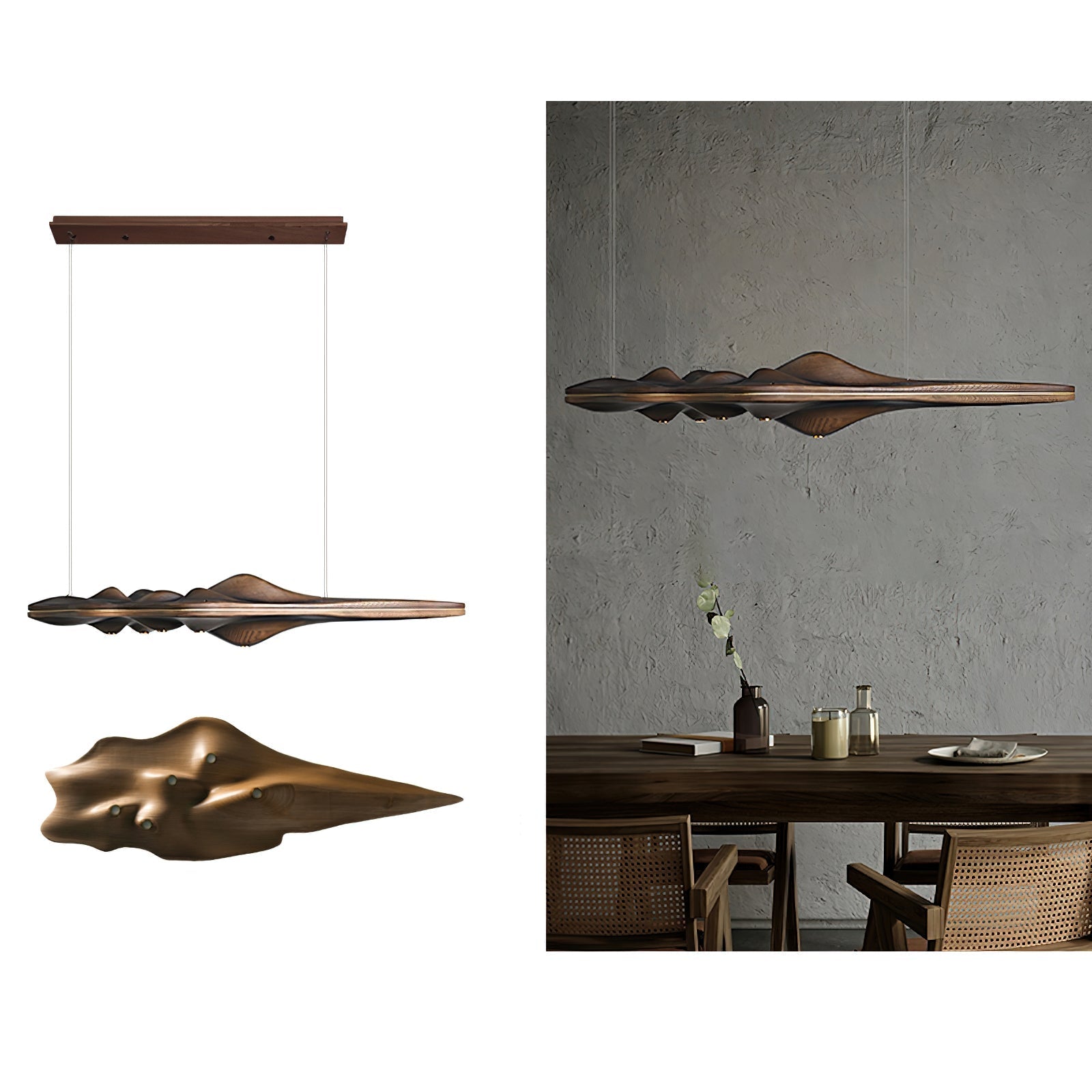 Merocone Wooden Pendant Light